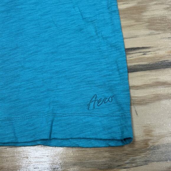 Aeropostale Y2K Women’s Tee Shirt Size Small Green Short Sleeve Burnout Top - Picture 5 of 9